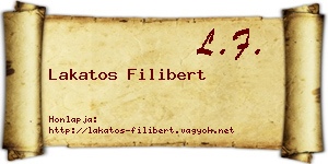 Lakatos Filibert névjegykártya